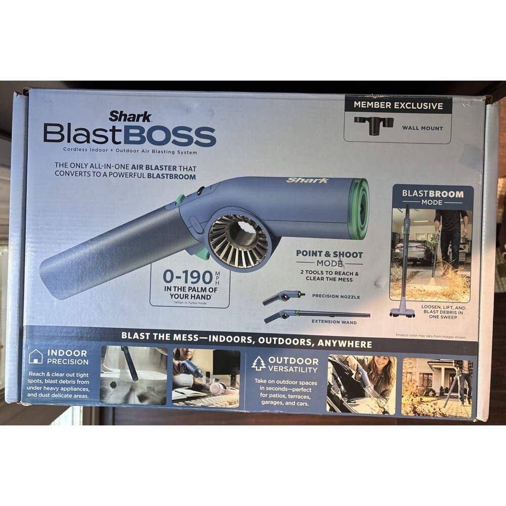 Shark BlastBoss Air Blaster 190 MPH Cordless Indoor Outdoor Cleaner *OPEN BOX*